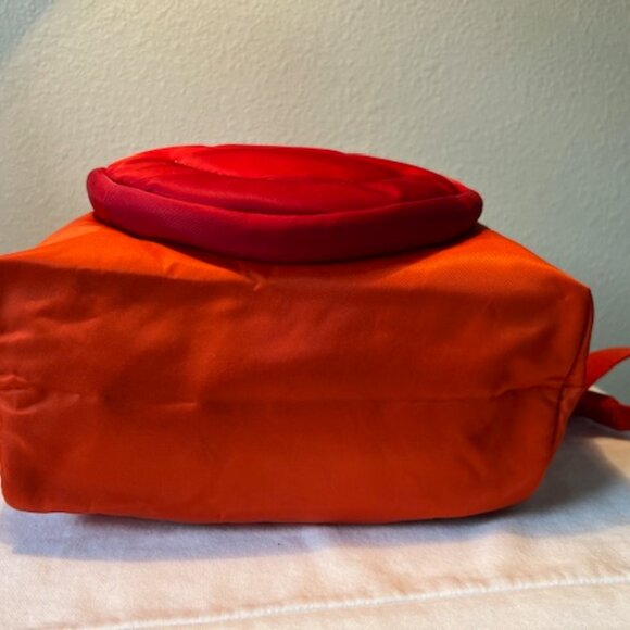 Anya Hindmarch Orange Smiley Happy Winking Face Chubby Small Nylon Backpack main image 11
